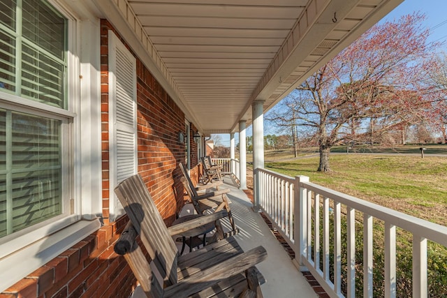 exterior space with a porch