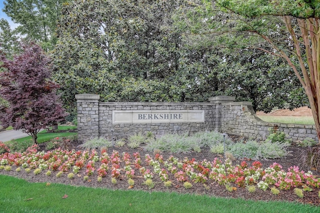 view of community sign