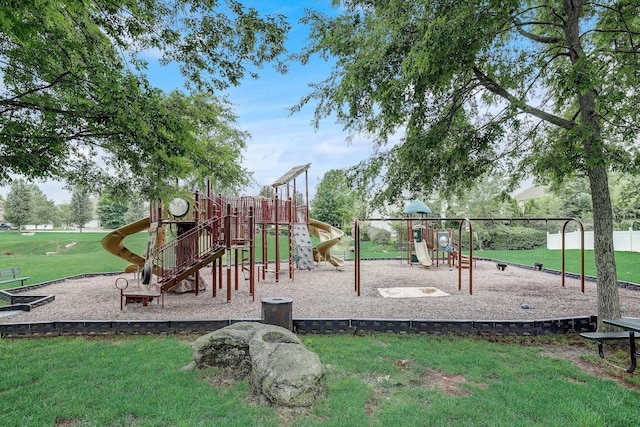 community playground featuring a yard