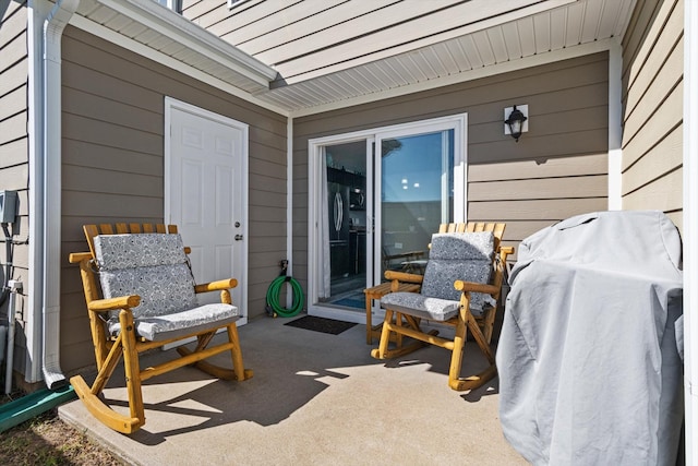 view of patio / terrace featuring grilling area