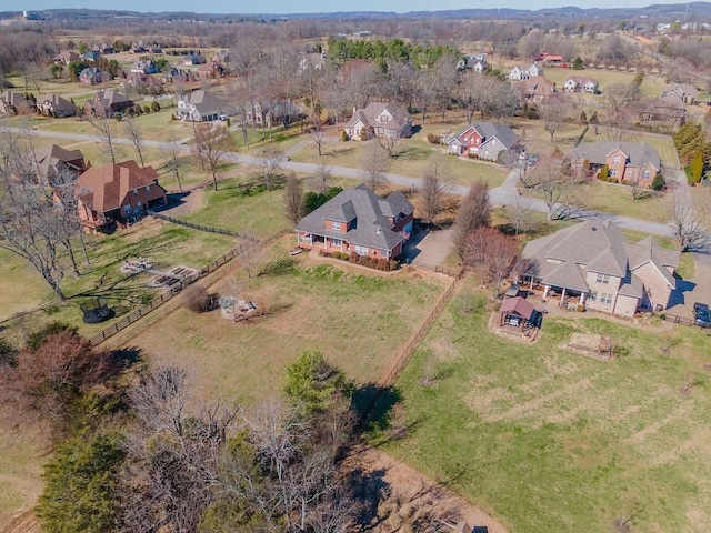 drone / aerial view with a residential view