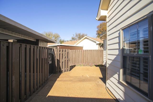 view of patio with fence