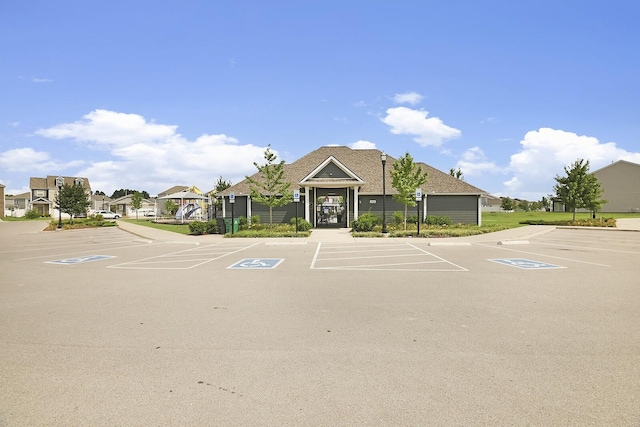 view of uncovered parking lot