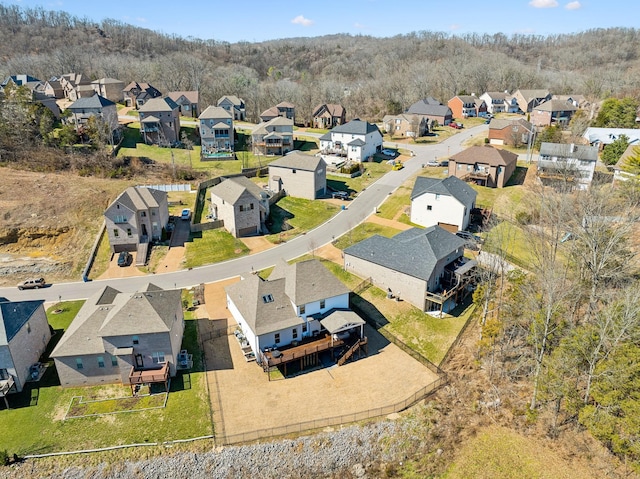 bird's eye view featuring a residential view