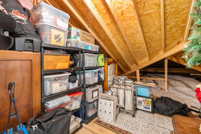 view of attic