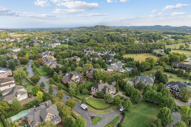 bird's eye view featuring a residential view