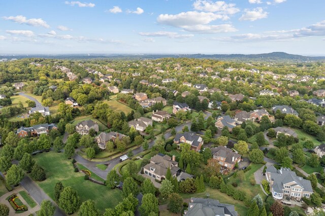 aerial view with a residential view