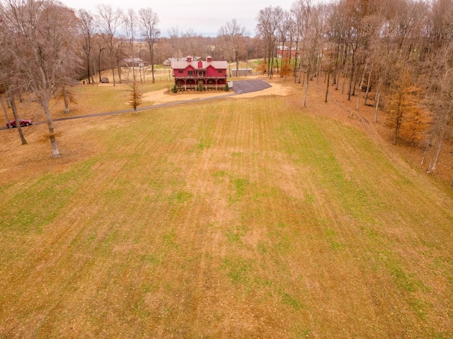 bird's eye view featuring a rural view