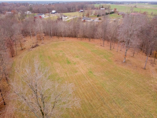 drone / aerial view with a rural view