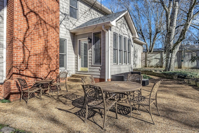 view of patio with outdoor dining space