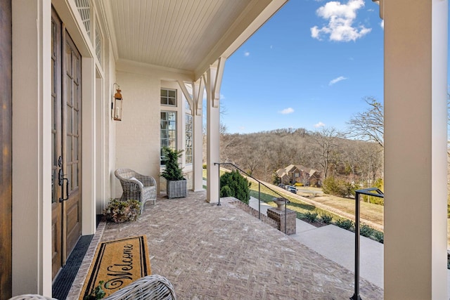 view of patio / terrace featuring a balcony