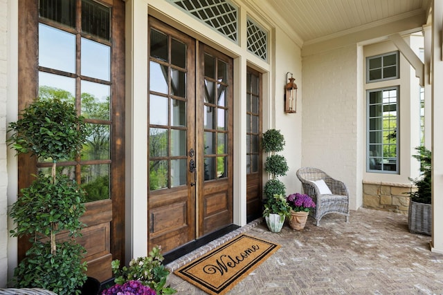 391 The Lady Of The Lake Ln, Franklin, TN 37067 - property entrance featuring french doors and a porch