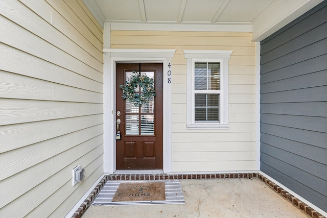 view of doorway to property