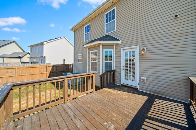 wooden terrace with fence