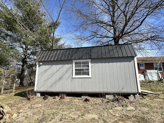 view of shed