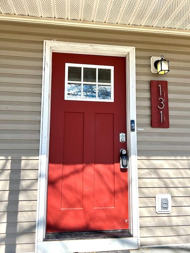 view of doorway to property