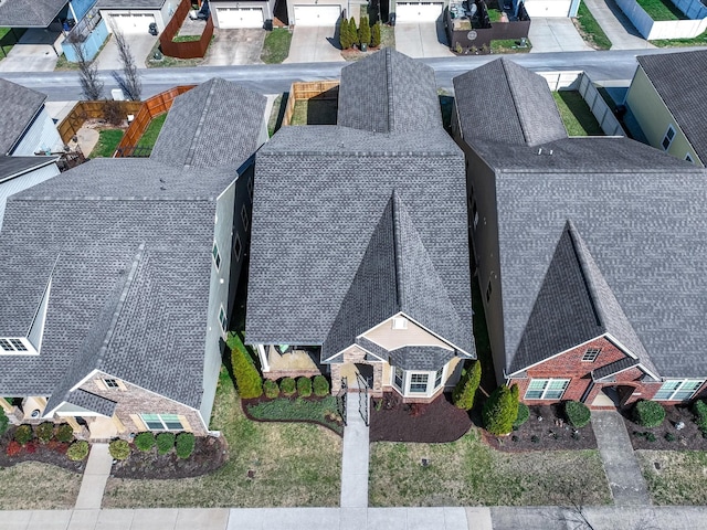 aerial view featuring a residential view