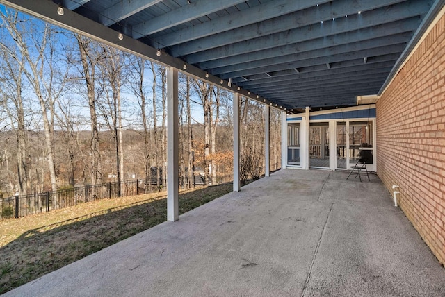 view of patio with fence