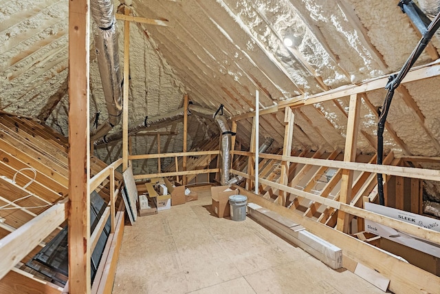 view of attic