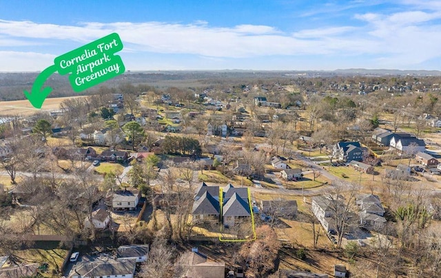 drone / aerial view featuring a residential view