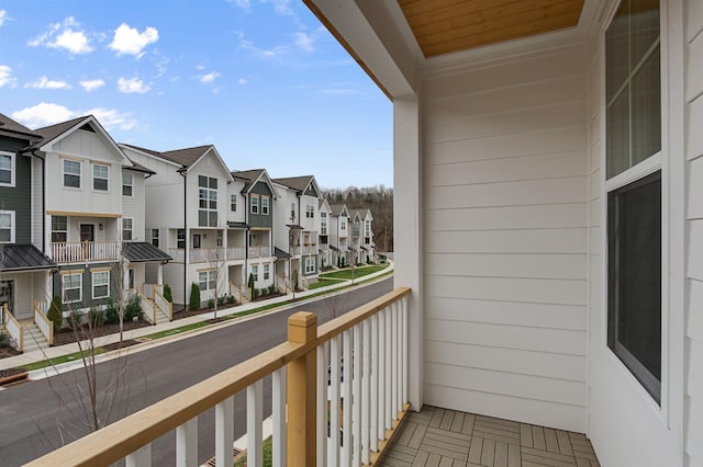 balcony with a residential view