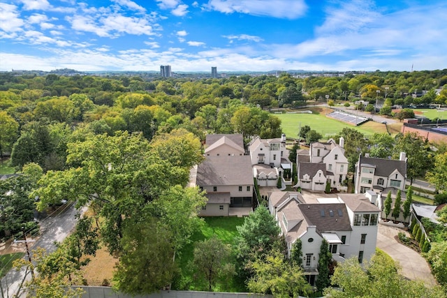 drone / aerial view with a residential view