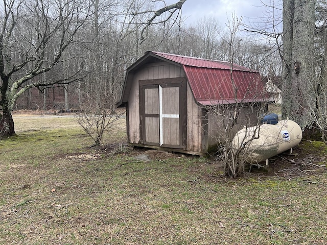 view of shed