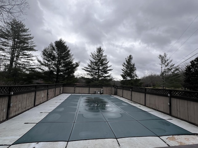 view of pool featuring fence and a fenced in pool