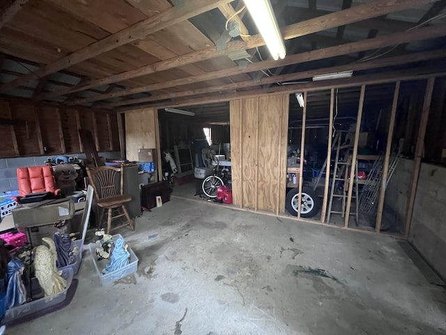 miscellaneous room with concrete flooring