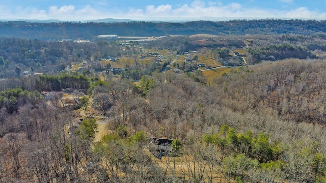 drone / aerial view with a view of trees