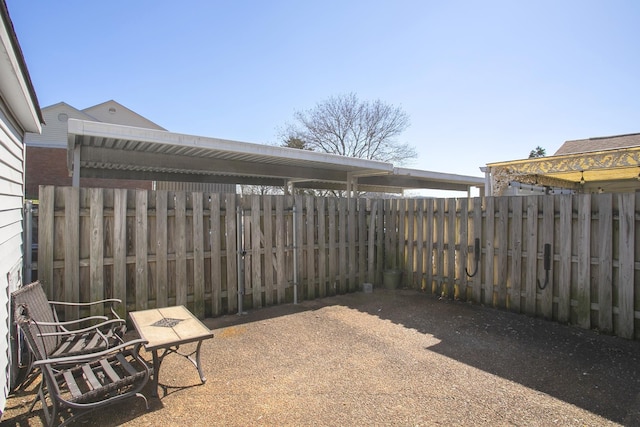 view of patio / terrace featuring a fenced backyard