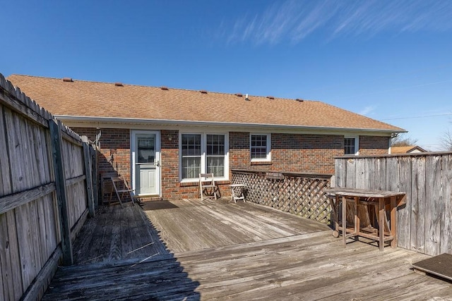 wooden deck with fence