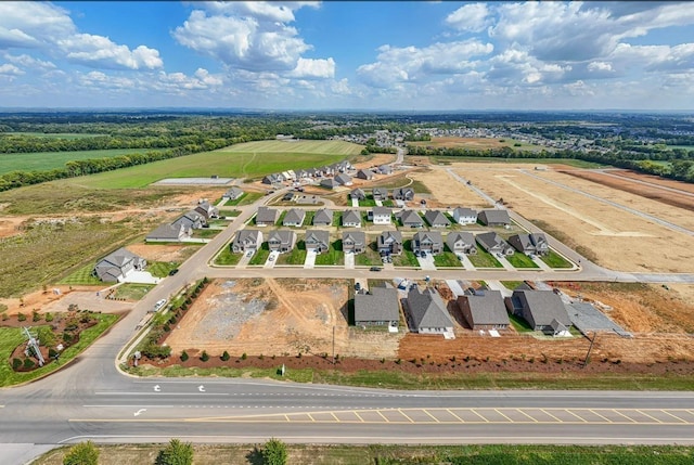 bird's eye view with a residential view