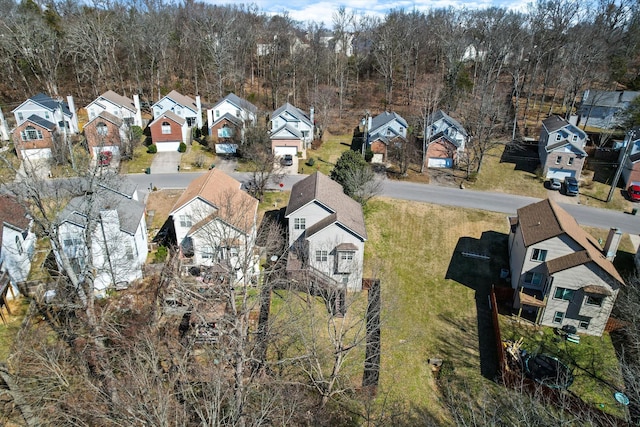 drone / aerial view featuring a residential view