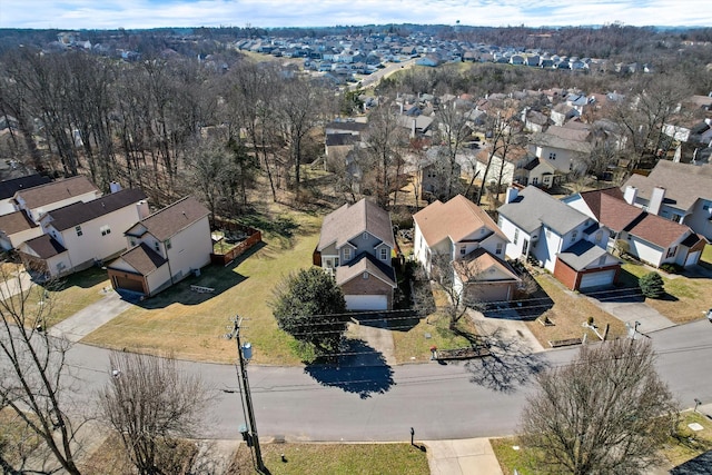 aerial view featuring a residential view