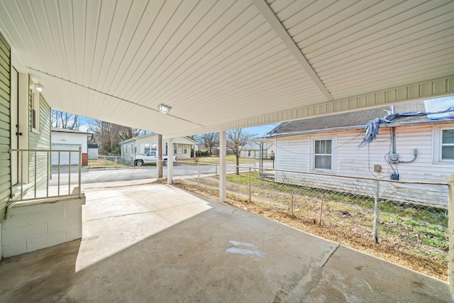 view of patio with fence