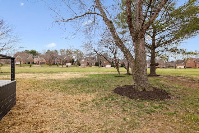 view of yard with a residential view