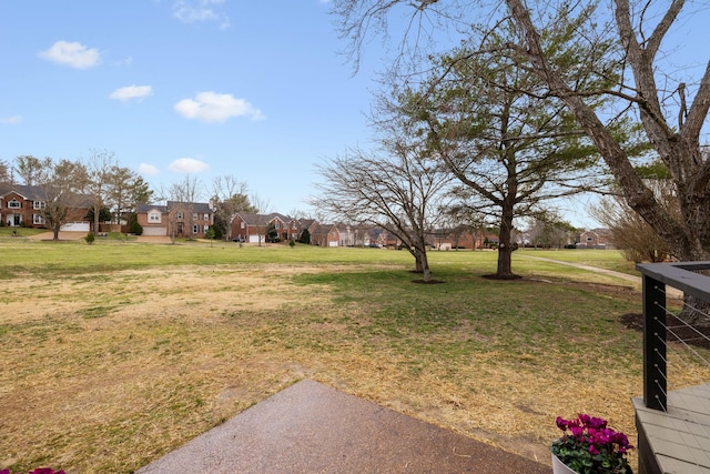 view of yard with a residential view