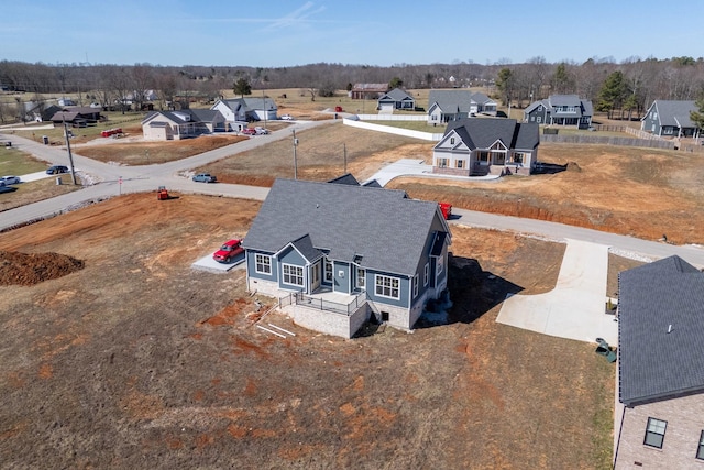 bird's eye view with a residential view