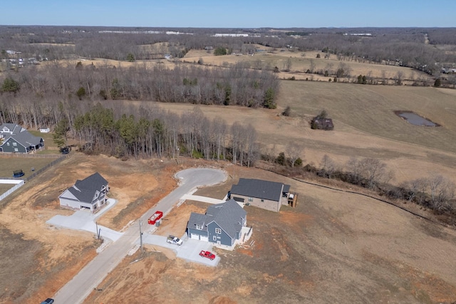 aerial view featuring a rural view