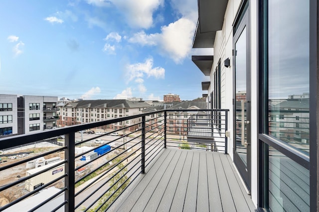 balcony with a city view