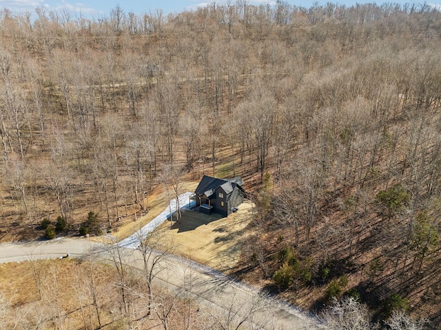 bird's eye view with a forest view