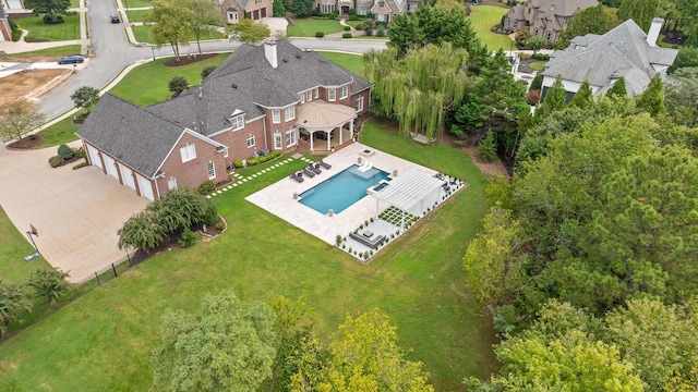 drone / aerial view featuring a residential view