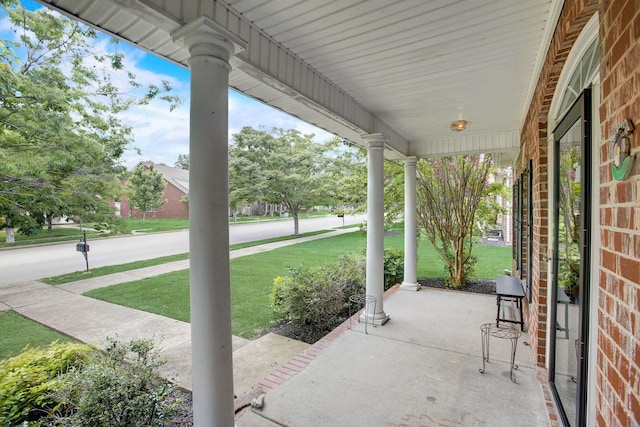 view of patio / terrace with a porch