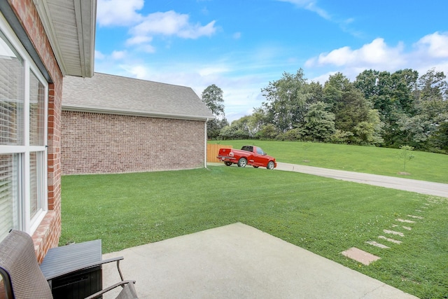 view of yard featuring a patio