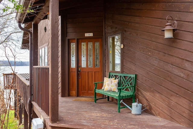 view of doorway to property