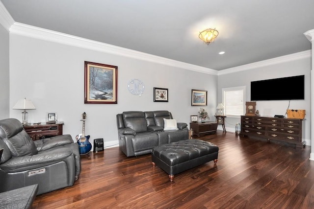 18543 Tillman Mill Rd, Athens, AL 35614 - living room featuring wood finished floors and crown molding