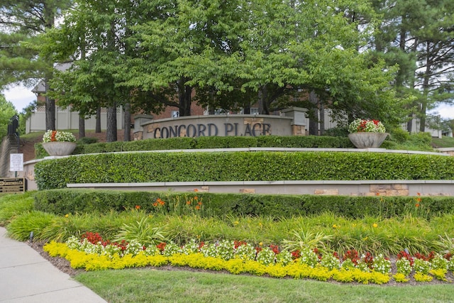 view of community sign