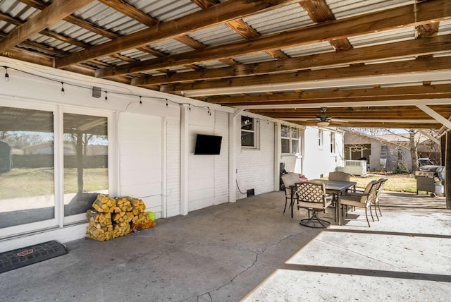 view of patio / terrace featuring grilling area and outdoor dining space