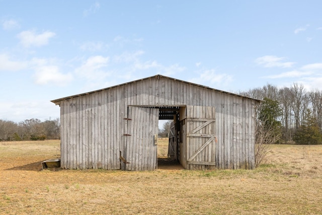 view of pole building